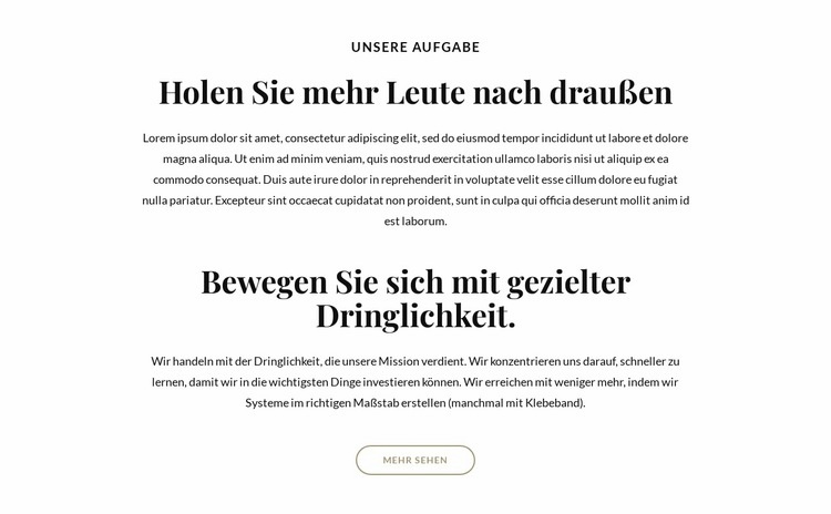 Holen Sie mehr Leute nach draußen Landing Page