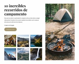 10 Increíbles Viajes De Campamento: Plantilla De Sitio Web Joomla