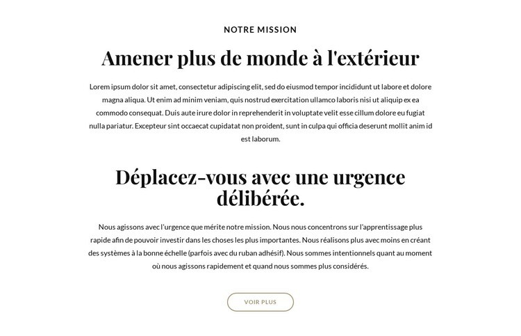 Amener plus de monde à l'extérieur Créateur de site Web HTML