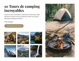 10 Excursions De Camping Incroyables – Maquette De Site Web Prête À L'Emploi