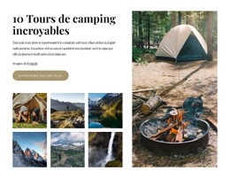10 Excursions De Camping Incroyables Modèle De Site Web HTML CSS
