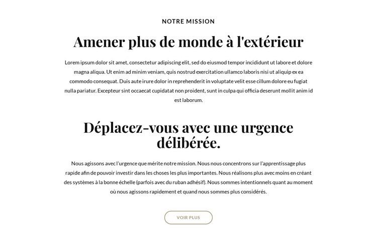 Amener plus de monde à l'extérieur Modèle HTML5