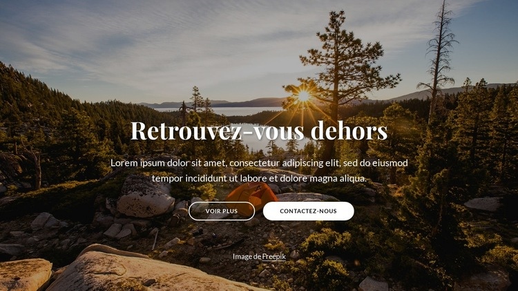 Retrouvez-vous dehors Modèle HTML5