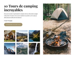 Fonctionnalité De Mise En Page De Thème Pour 10 Excursions De Camping Incroyables