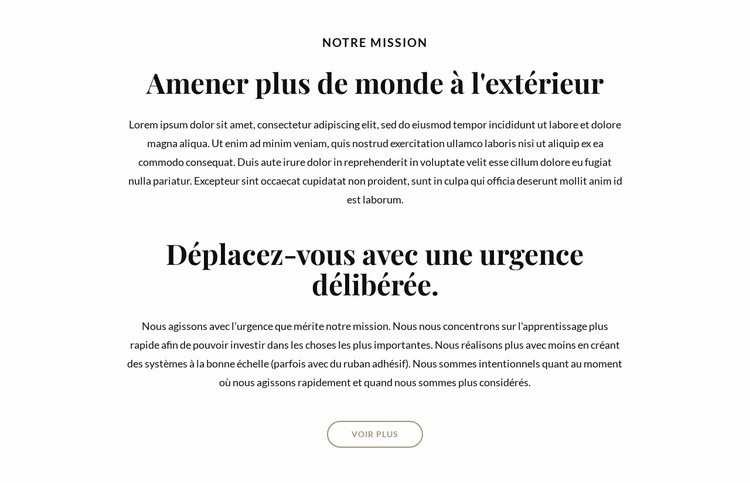 Amener plus de monde à l'extérieur Modèle d'une page