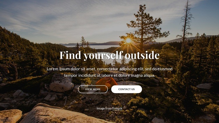 Find yourself outside Homepage Design