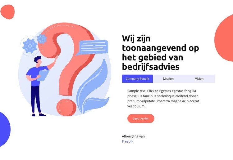 Onze zorgvuldig uitgekozen projecten Website Builder-sjablonen