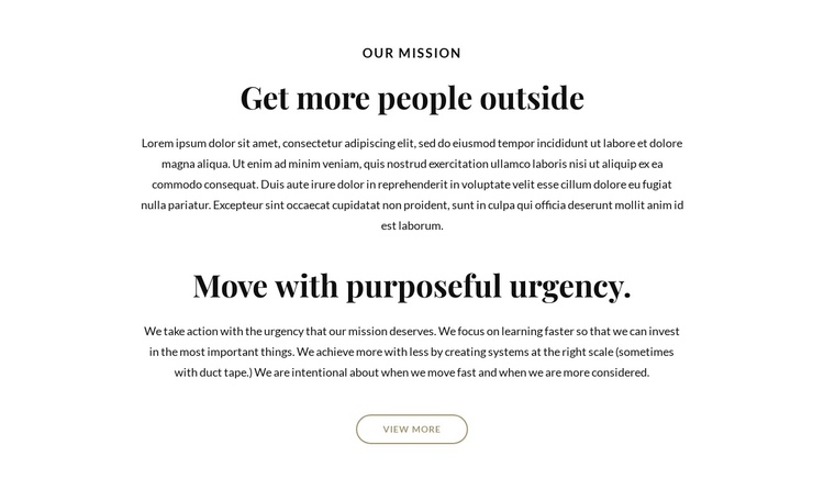 Get more people outside One Page Template