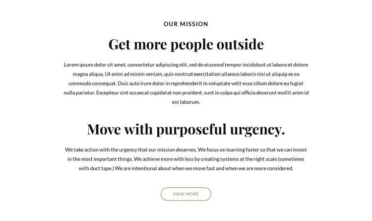 Get more people outside Squarespace Template Alternative