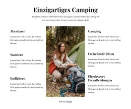 Homepage-Abschnitte Für Wir Campen Auf Schönen Campingplätzen