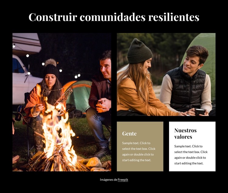 Construir comunidades resilientes Plantilla CSS
