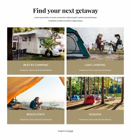 Find Your Next Getaway Material Design