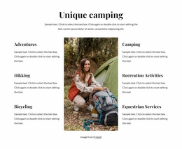 We Camp In Beautiful Campsites - Ready To Use Landing Page