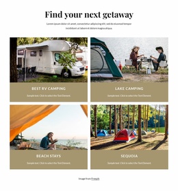 Find Your Next Getaway - Personal Website Templates