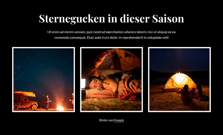 Sternegucken in dieser Saison WordPress-Theme