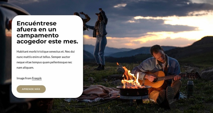 camping acogedor Plantilla HTML5