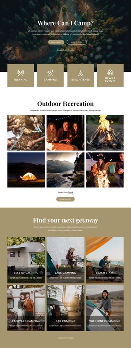 Responsive HTML For Beautiful Campsites