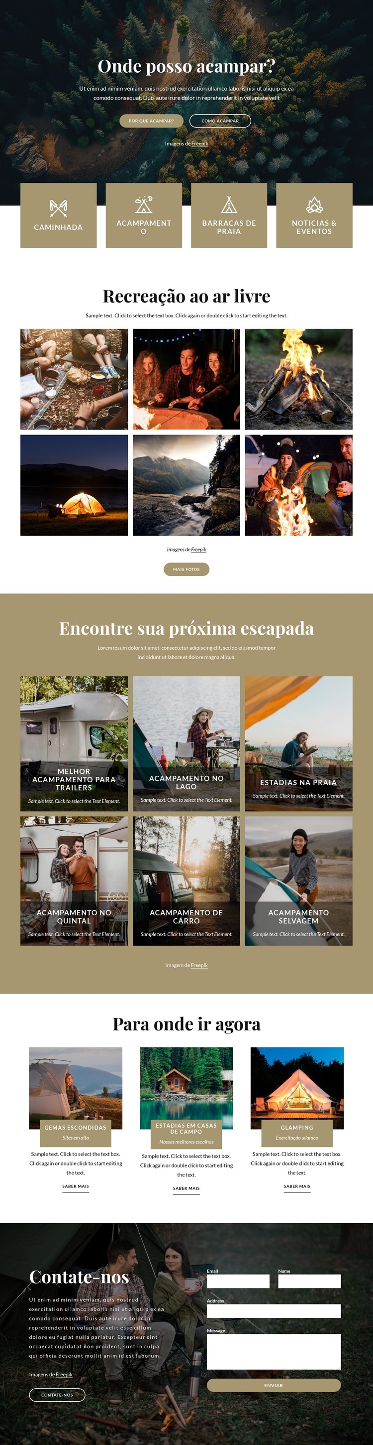 Belos parques de campismo Template CSS