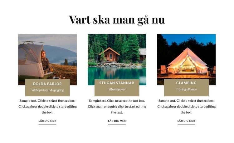 Vart ska man gå nu CSS -mall