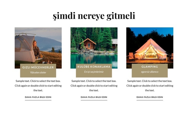 şimdi nereye gitmeli Açılış sayfası