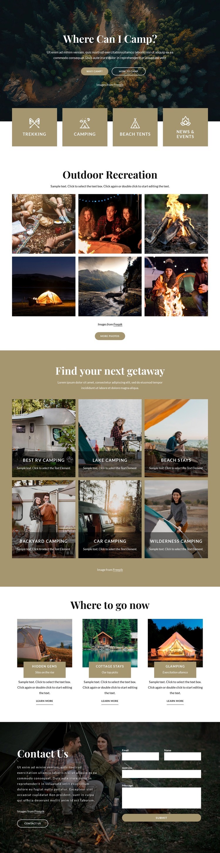 Beautiful campsites Webflow Template Alternative