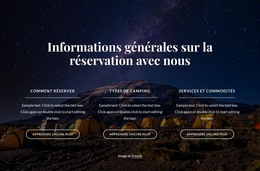 Informations Générales Sur La Réservation Avec Nous - Page De Destination