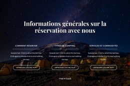 Informations Générales Sur La Réservation Avec Nous : Modèle D'Une Page Pour N'Importe Quel Appareil