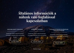 Általános Információk A Nálunk Való Foglalással Kapcsolatban Reszponzív CSS-Sablon