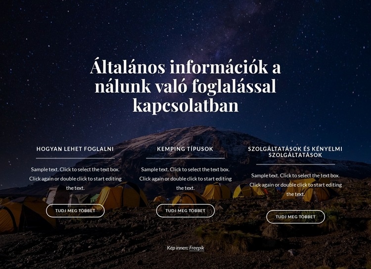 Általános információk a nálunk való foglalással kapcsolatban CSS sablon