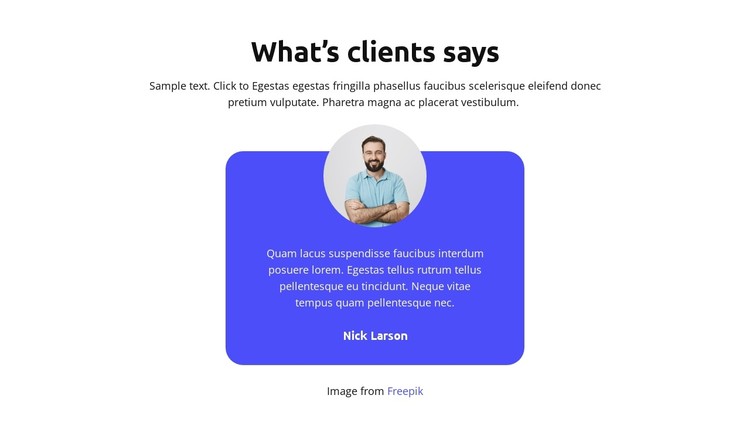 What’s clients says CSS Template