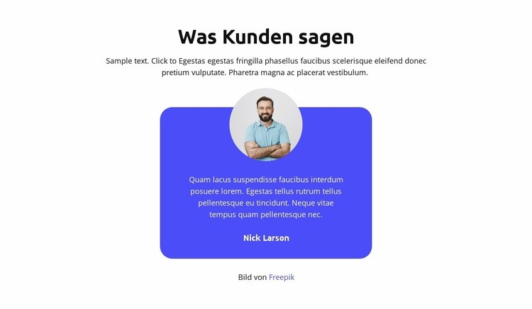 Was Kunden sagen HTML5-Vorlage