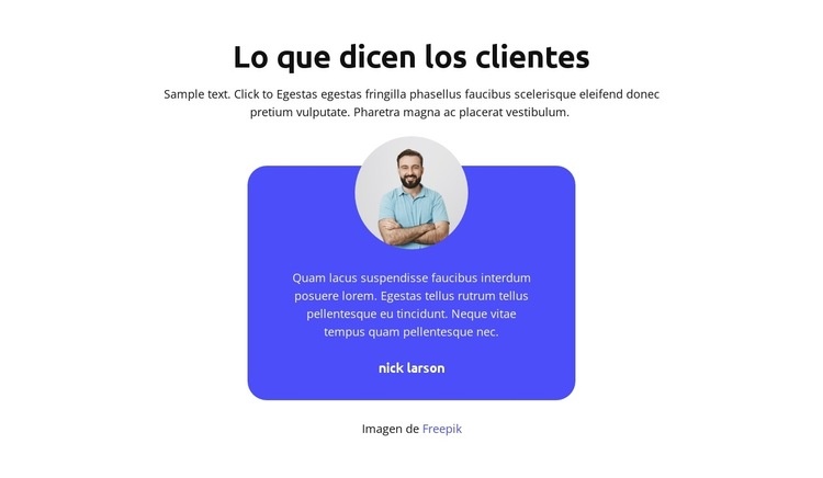 Lo que dicen los clientes Plantilla de una página