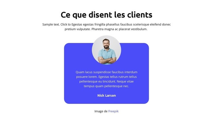 Ce que disent les clients Modèles de constructeur de sites Web