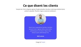 Ce Que Disent Les Clients - HTML Page Maker