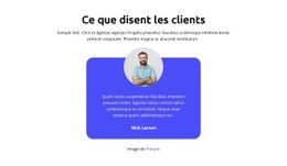 Ce Que Disent Les Clients - Maquette De Site Web De Fonctionnalités