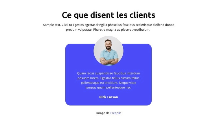 Ce que disent les clients Maquette de site Web