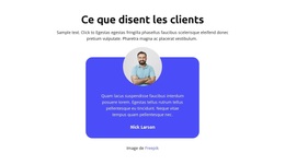 Ce Que Disent Les Clients - Modèle WordPress