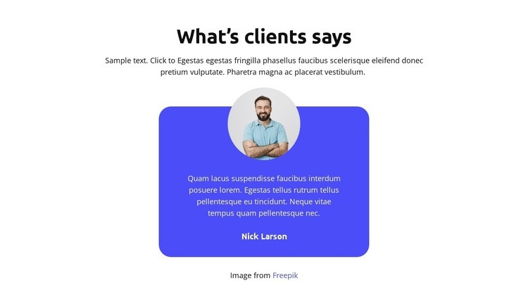 What’s clients says Homepage Design