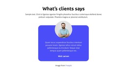 HTML Page For What’S Clients Says