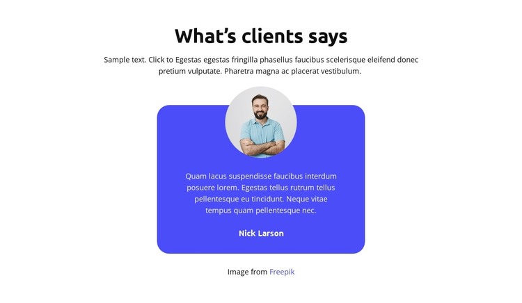 What’s clients says HTML Template