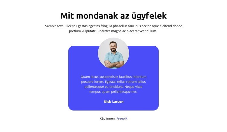 Mit mondanak az ügyfelek Weboldal sablon