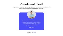 Cosa Dicono I Clienti - Mockup Del Sito Web Con Funzionalità