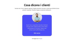 Pagina HTML Per Cosa Dicono I Clienti