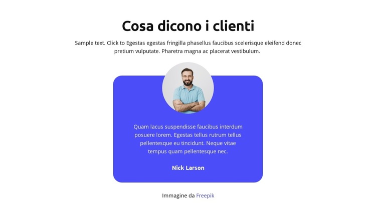 Cosa dicono i clienti Modello di sito Web