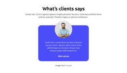 What’S Clients Says - Simple Joomla Template