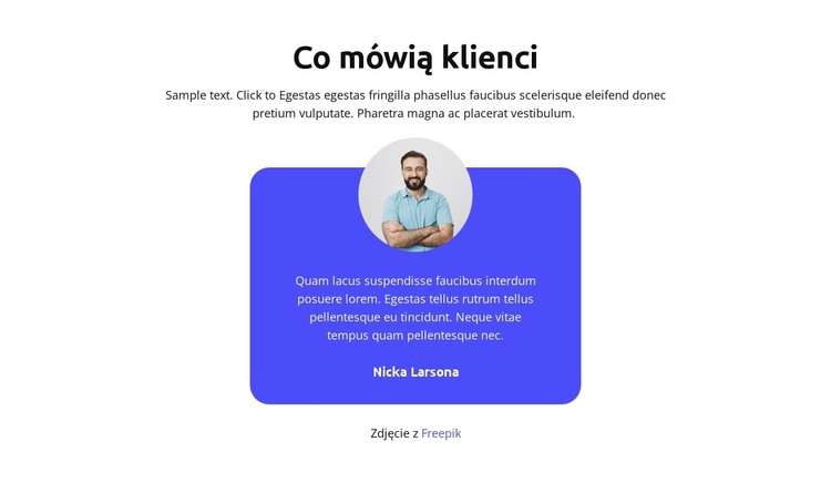 Co mówią klienci Szablon HTML