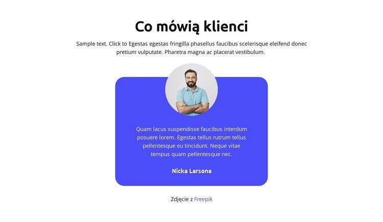 Co mówią klienci Szablon HTML5