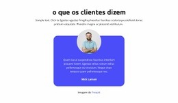 O Que Os Clientes Dizem - Design Simples