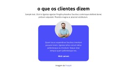 O Que Os Clientes Dizem Modelo CSS