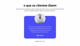 O Que Os Clientes Dizem - Modelo Joomla Simples